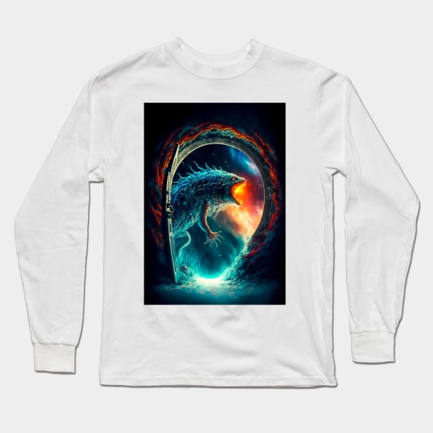 Portal Monster Long Sleeve T-Shirt by James Garcia